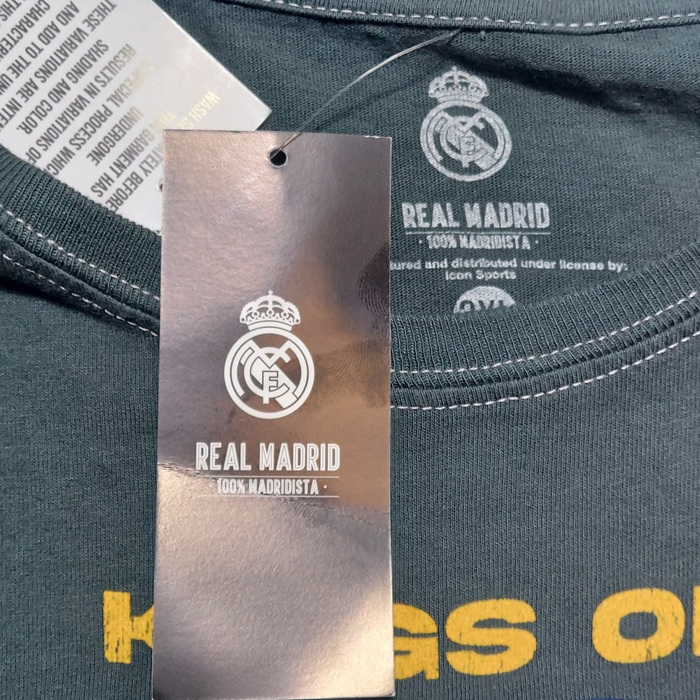 Real Madrid T-Shirt Men 2XL Grey New Kings of Europe Graphic Soccer Tee - Picture 8 of 9